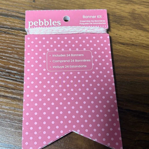 Polka Dot Party Banner Set - Pink and Blue - Picture 4 of 5